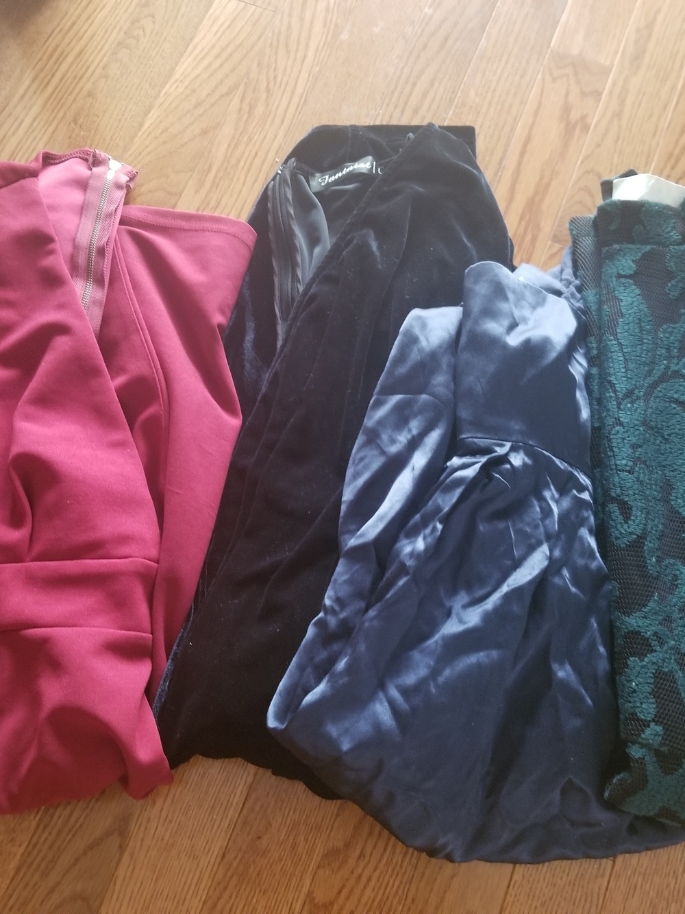 Women's Velvet Black Dress - Elegant Evening Wear BUNDLE
